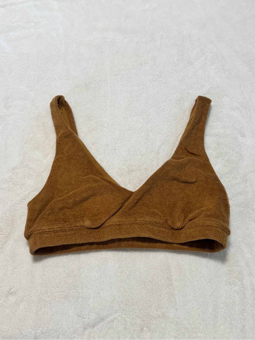 AERIE TERRI-CLOTH BROWN BRALETTE—SIZE SMALL
